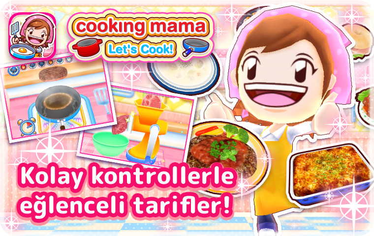 Kolay kontrollerle eğlenceli tarifler!Cooking Mama akıllı telefonunda!